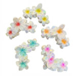 5PCS Electroplated Flower Claw Hair Clips