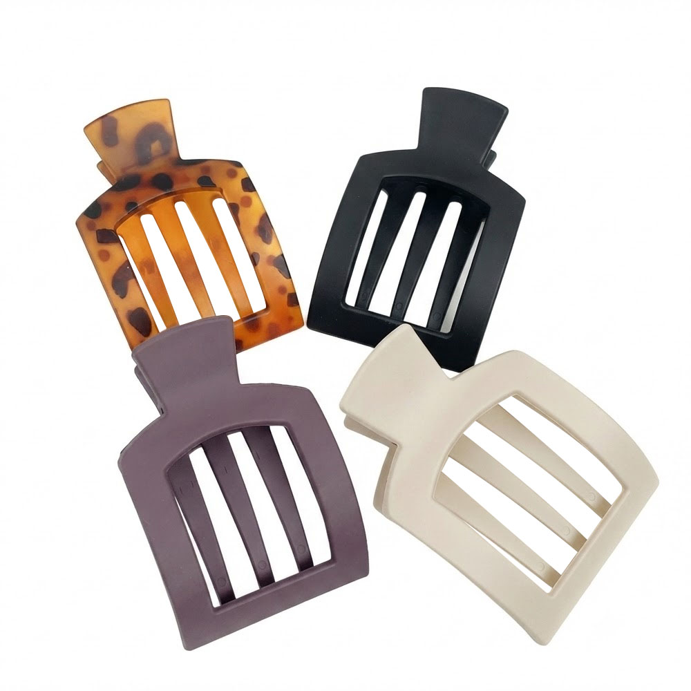 1 4PCS Matte Square Duckbill Hair Clips - Image 1