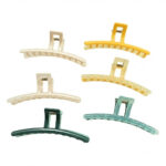 6PCS Two-Tone Jelly Hair Claw Clips