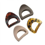 4Pcs Hollow Semicircle Hair Claw Clips