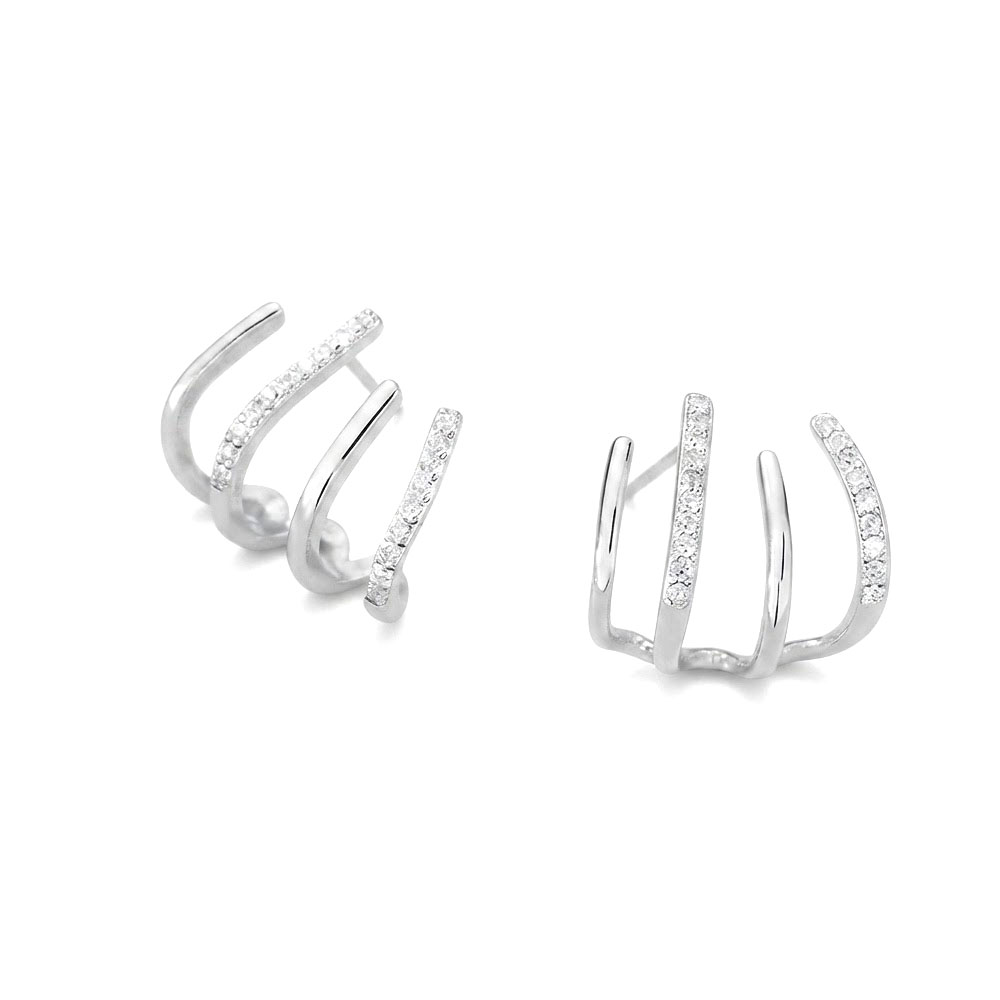 1 1PCS Zircon stud earrings - Image 1
