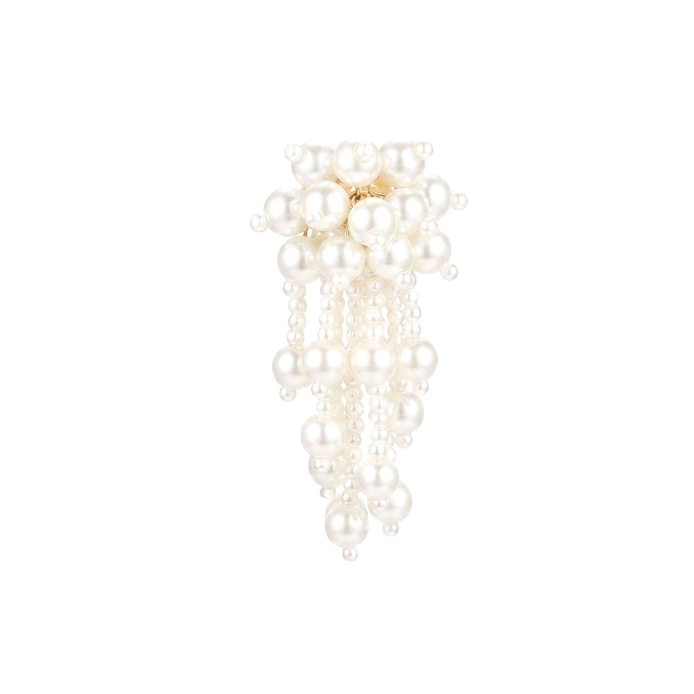 1 1PCS Pearl tassel earrings - Image 1
