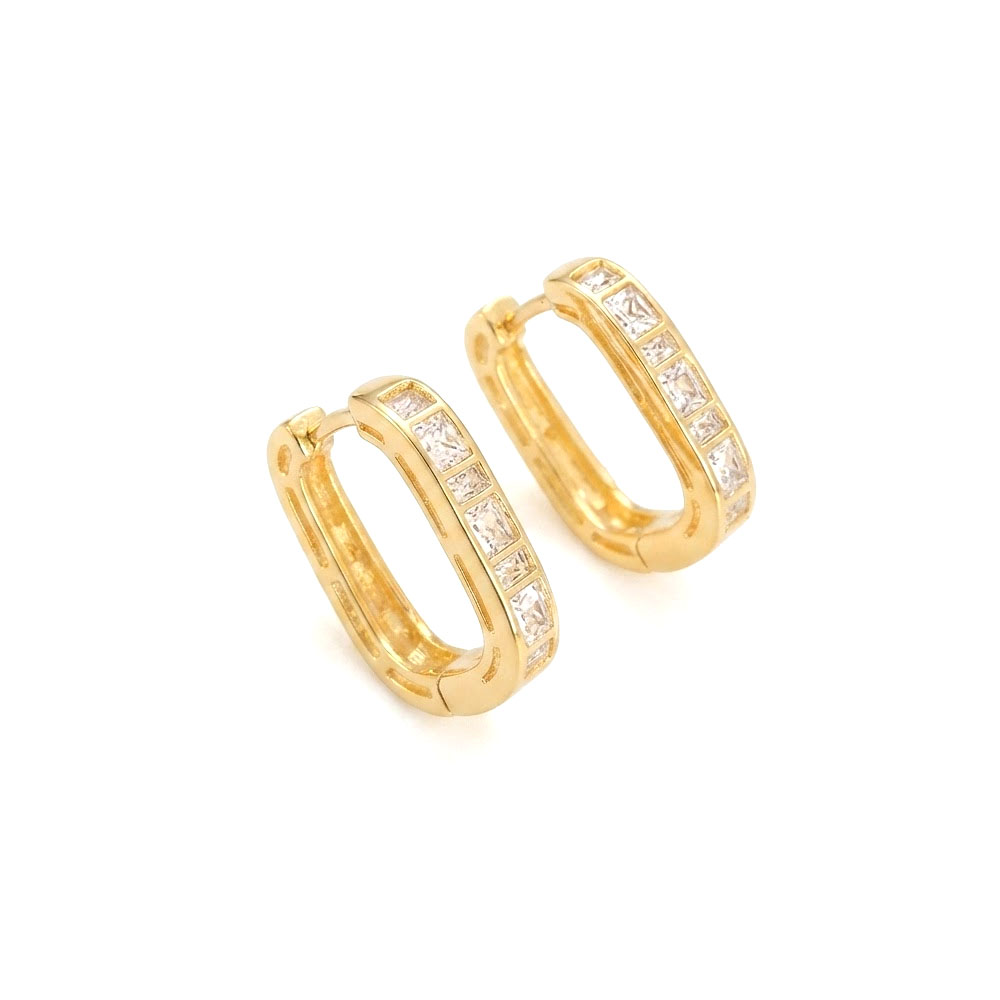 1 1PCS Retro rectangular ear ring - Image 1