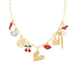 1PCS Artistic Heart Lip Pendant Necklace