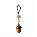 1PCS Tanshu wooden car keychain pendant