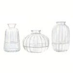 3PCS A set of artistic glass flower vases