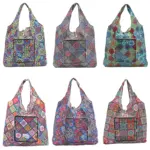 Foldable Zipper Printed Shopping Tote - Image 3