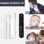 6PCS Ear Wax Removal Kit with Leather Case - Image 2