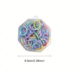 2PCS colorful elastic hair ties - Image 6