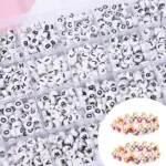 1PCS 4 x 7MM black lettering in English characters - Image 6