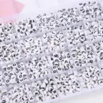 1PCS 4 x 7MM black lettering in English characters - Image 4