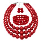 4PCS Layered Imitation Pearl Necklace Set - Image 3