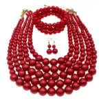 4PCS Multi Layer Faux Pearl Jewelry Set - Image 9