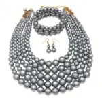 4PCS Multi Layer Faux Pearl Jewelry Set - Image 5