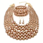 4PCS Multi Layer Faux Pearl Jewelry Set - Image 3
