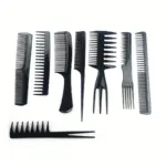 Multi-color 8-piece professional heat resistant hair comb set, for hair sectioning, dyeing, parting and styling for salon & home hairdressing