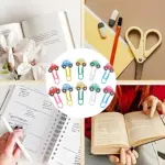 10 Sets Cartoon Pattern Paper Clip Bookmarks - Image 5
