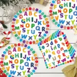 133Pcs Rainbow Letter Party Supplies Kit - Image 6
