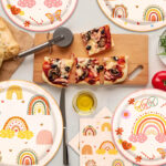 133Pcs Boho Rainbow Party Tableware Set - Image 6
