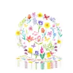 133Pcs Butterfly Flower Party Tableware Set - Image 7