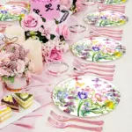 133Pcs Butterfly Flower Party Tableware Set - Image 3