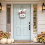 Easter Bunny Wooden Flower Hanging Ornament - Image 5