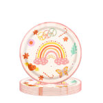 133Pcs Boho Rainbow Party Tableware Set - Image 8