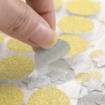 120PCS Multi Size Silver Glitter Stickers - Image 5