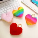 4PCS 1 set of plush heart-shaped keychain - Image 6