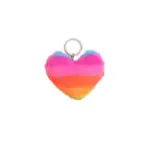 4PCS 1 set of plush heart-shaped keychain - Image 10