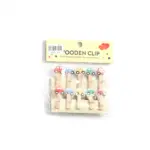 Assorted decorative wooden clips including solid multicolor style and cartoon car printed style for photo and craft decoration