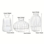 3PCS A set of artistic glass flower vases - Image 5