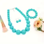 Elegant Acrylic Beaded Jewelry Set for Women - Image 3