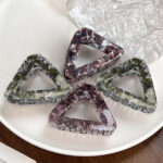 4PCS Hollow Triangle Ponytail Hair Barrettes - Image 2
