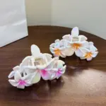 5PCS Electroplated Flower Claw Hair Clips - Image 4