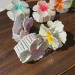 6Pcs Gradient Flower Shark Hair Clips - Image 2