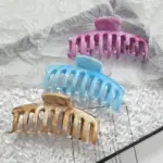 6 Marble Texture Large Shark Hair Clips - Image 2