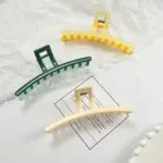 6PCS Two-Tone Jelly Hair Claw Clips - Image 2