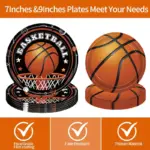 147Pcs Basketball Party Tableware & Decor Set - Image 4