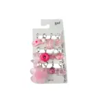 Two sets of 12 assorted cute pastel resin charms with fruit, flower, dessert designs for DIY keychain and phone strap decoration