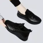 Women Leather Comfort Work Shoes - Image 8