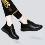 Women Leather Comfort Work Shoes - Image 7