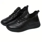 Women Leather Comfort Work Shoes - Image 5