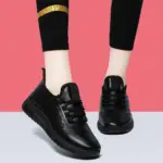 Women Leather Comfort Work Shoes - Image 2