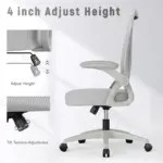 Mesh Ergonomic Office Chair Flip Armrest - Image 6