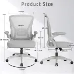 Mesh Ergonomic Office Chair Flip Armrest - Image 7