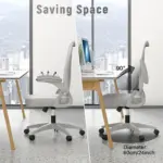 Mesh Ergonomic Office Chair Flip Armrest - Image 3