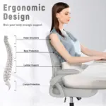 Mesh Ergonomic Office Chair Flip Armrest - Image 2