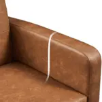 Mid-Century Faux Leather Accent Chair - Image 8