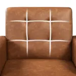 Mid-Century Faux Leather Accent Chair - Image 7
